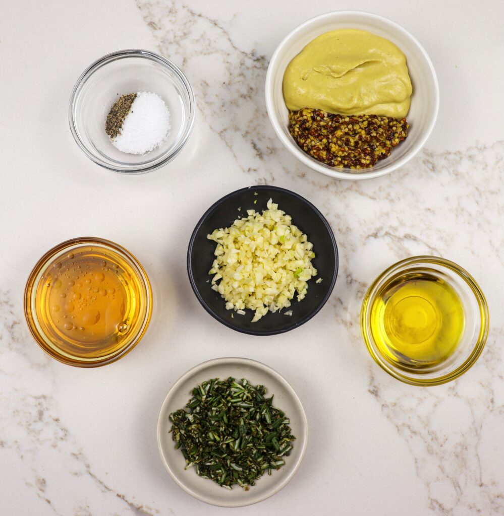 Ingredients for pork rosemary dijon pork marinade