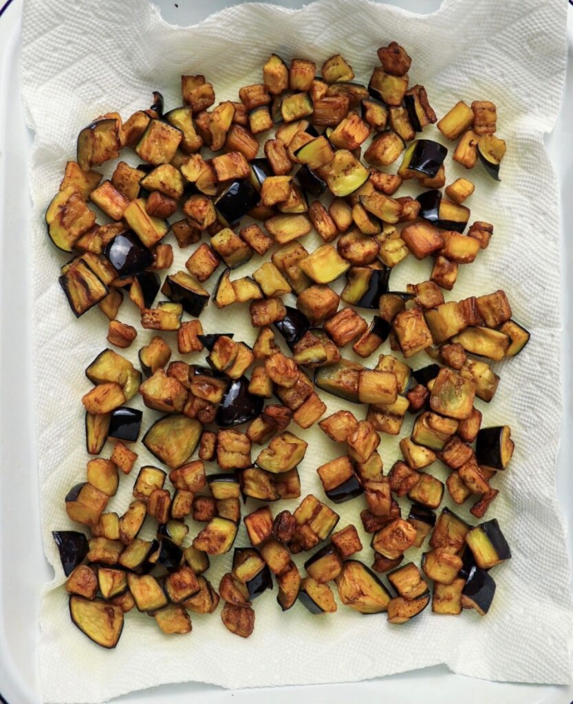 Pan-fried eggplant