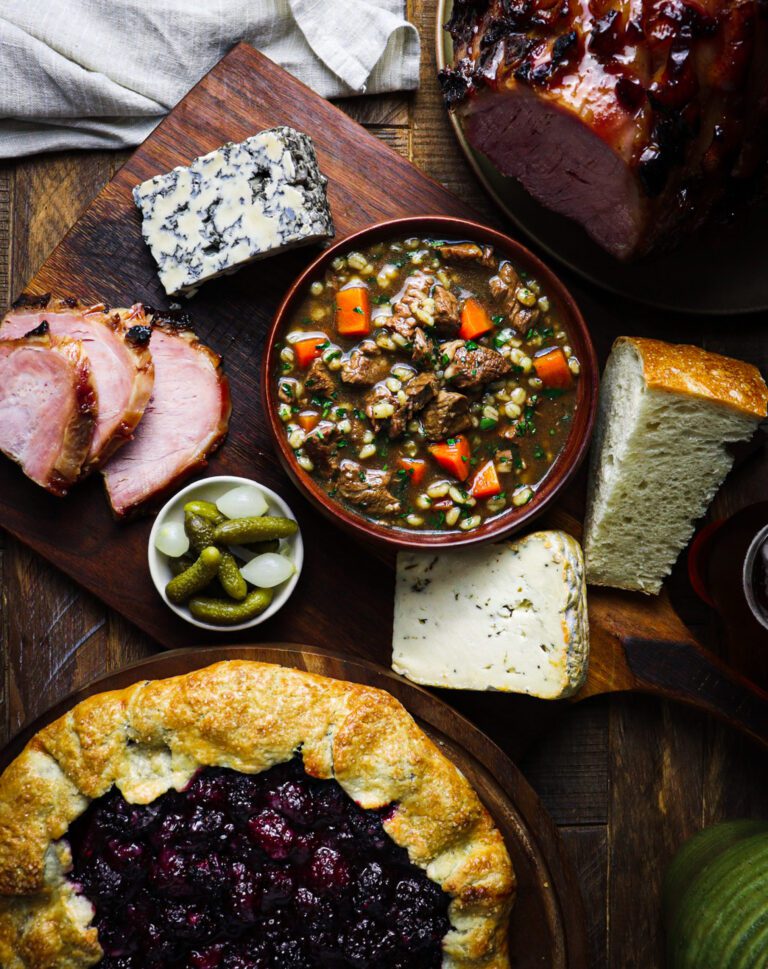 Luncheon: Ploughman's Lunch with Blackberry Tart