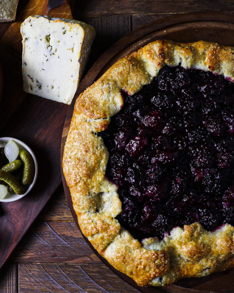 blackberry almond tart for luncheon