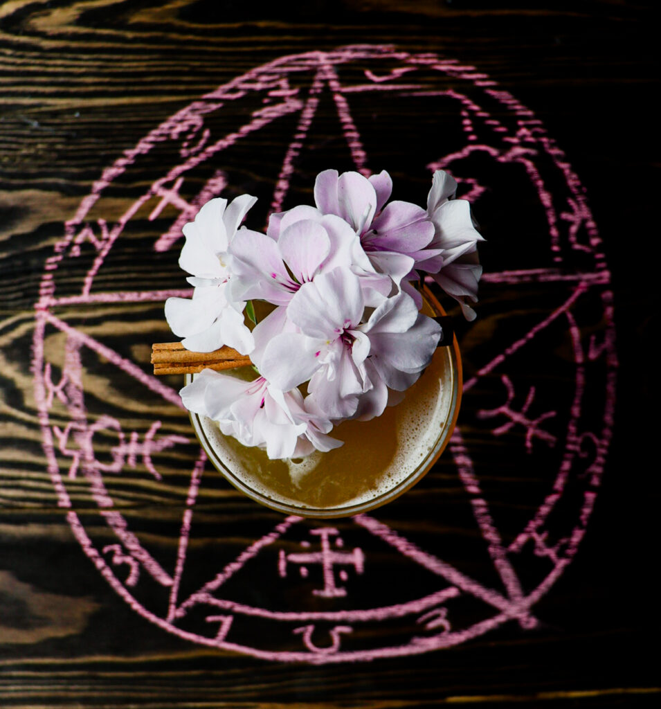 Katrina van Tassel's spell of protection
apricot brandy cocktail