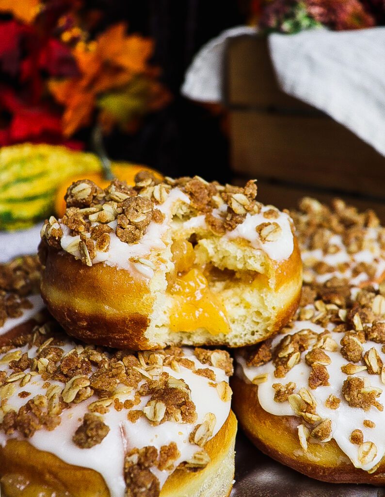 peach filled donut