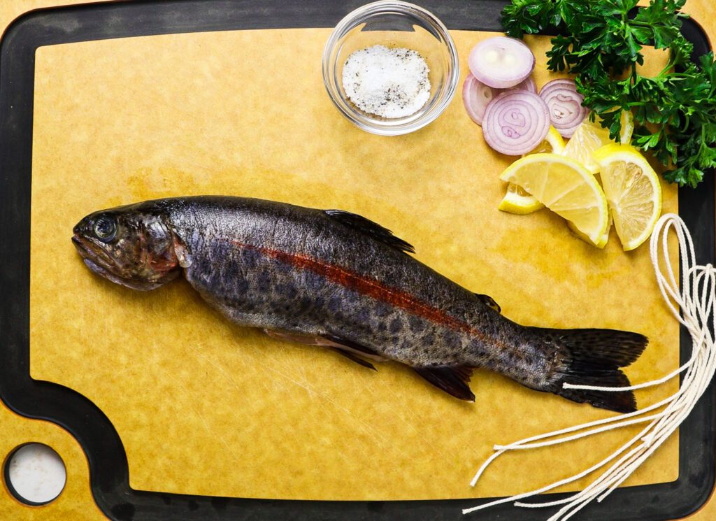 trout with shallots