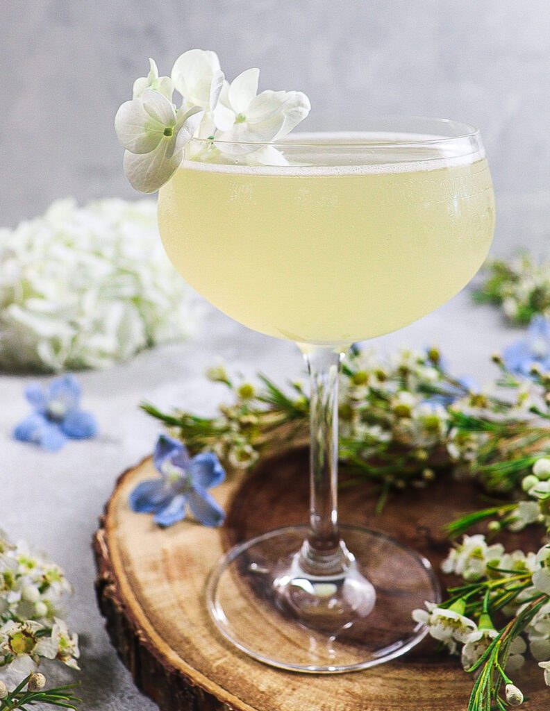 sweet woodruff cocktail, floral cocktail recipe
