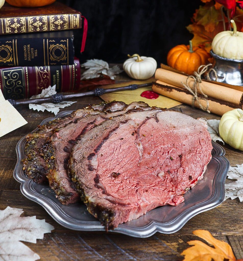 harry potter themed dinner, garlic and herb prime rib roast, roast beef dinner recipes, beef roast dinner