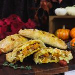 Side view of pumpkin pastries
