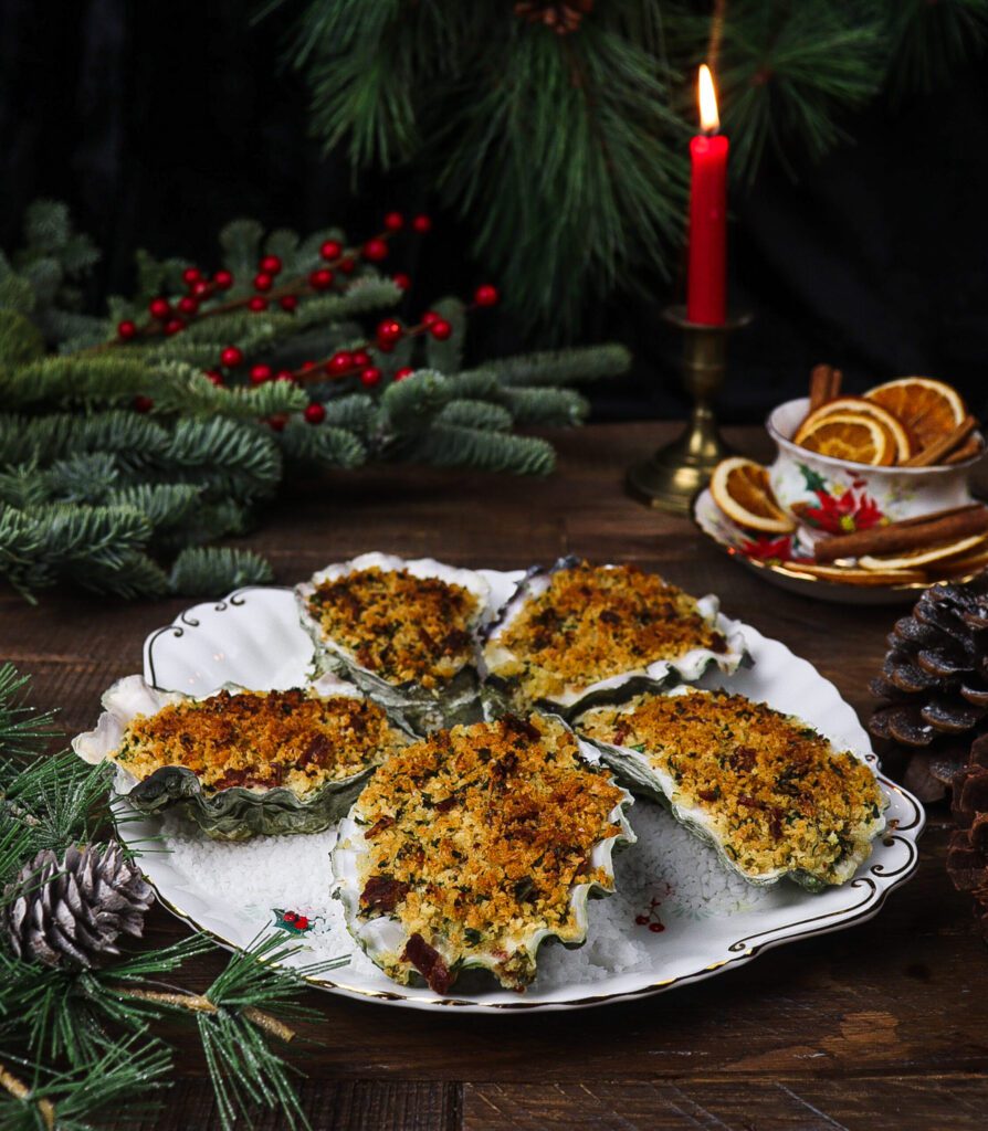 baked oysters, dickens christmas dinner recipes