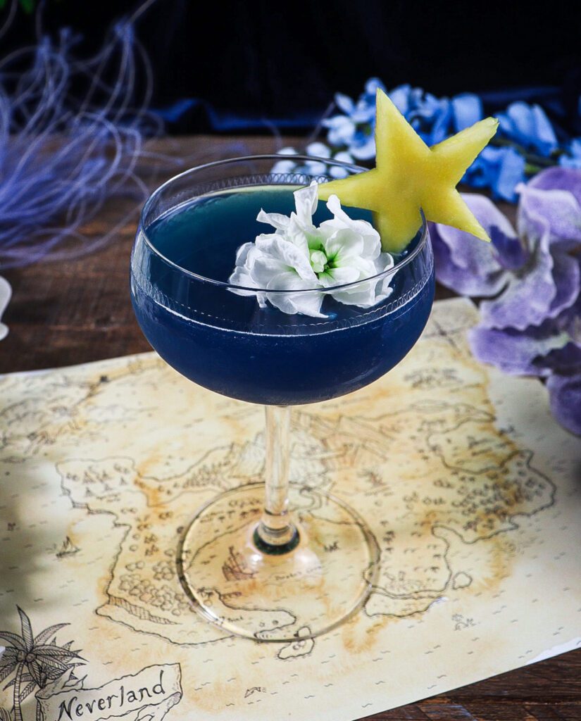 neverland cocktail, peter pan recipes, second star to the right