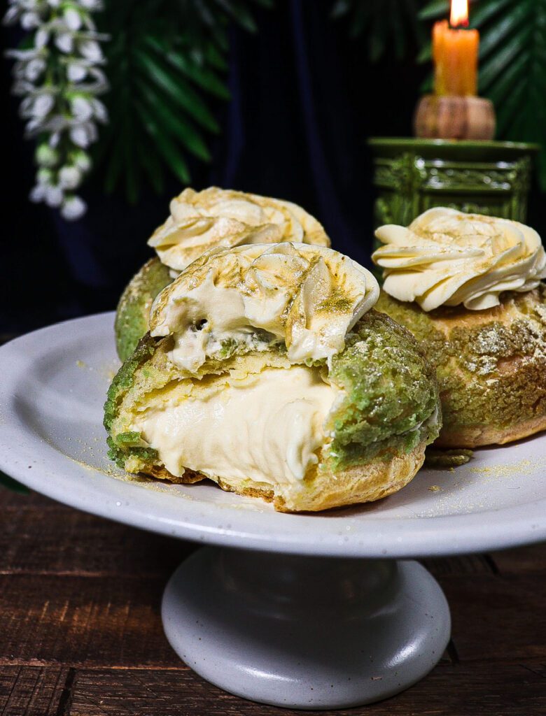 passionfruit cream puffs, passion fruit pastry cream recipe