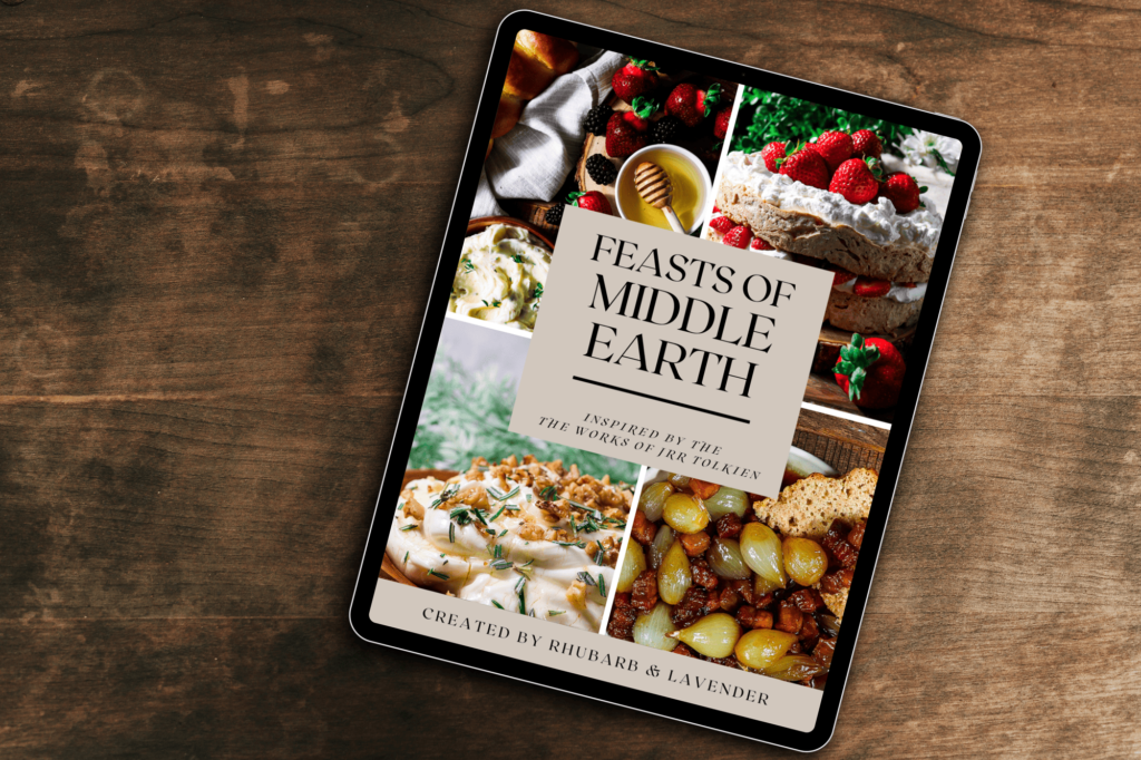 E-book recipes on a tablet screen