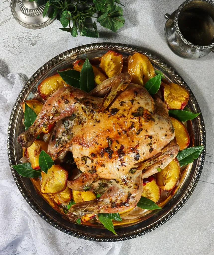 roasted chicken with peaches, middle earth recipes