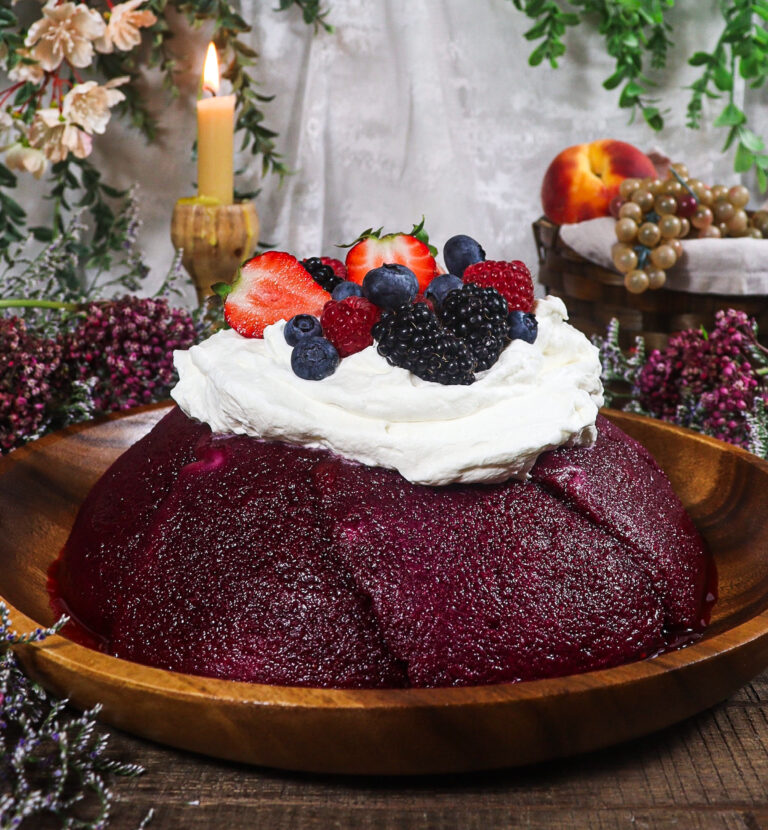 Summer Pudding with Meadowsweet Cream