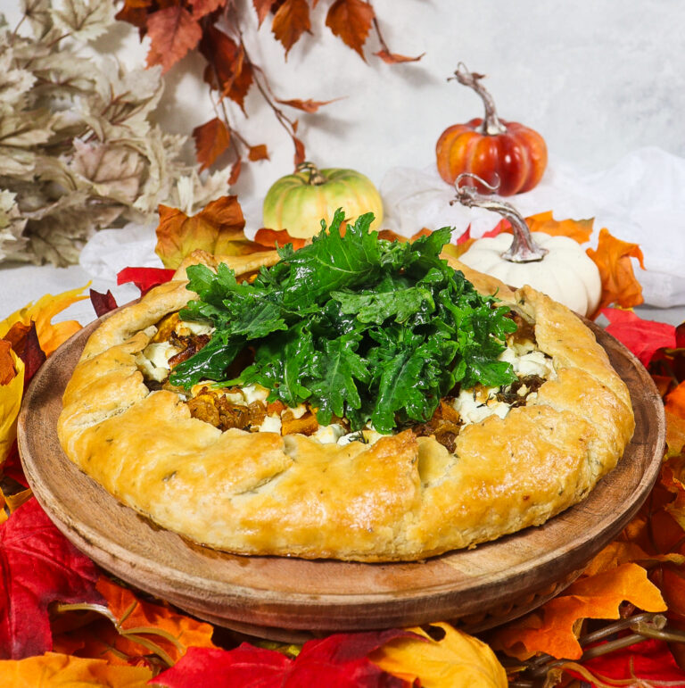 Butternut Squash Goat Cheese and Kale Tart
