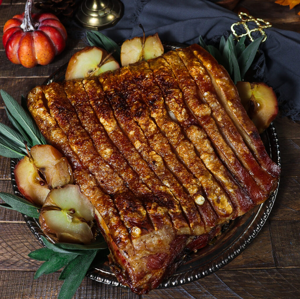 roasted pork belly, pork belly with apples, durin's folk