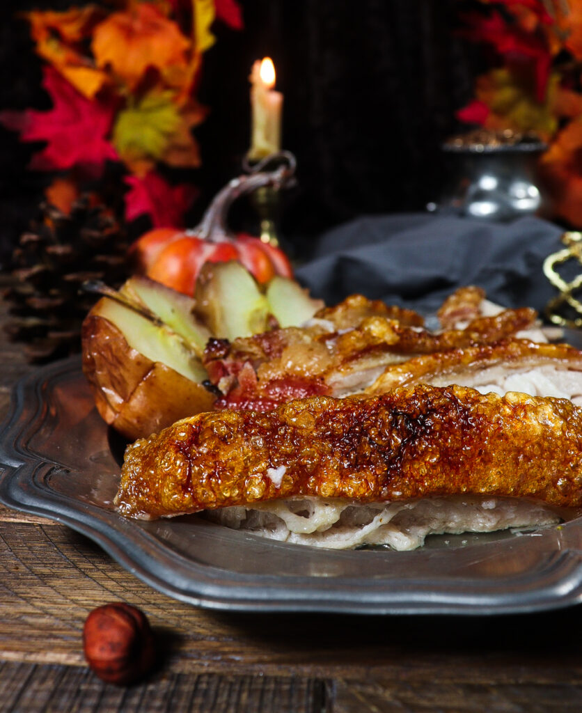 roasted pork belly with apples, durin's folk, dwarven food recipes