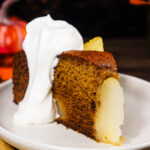 ginger beer poached pear cake