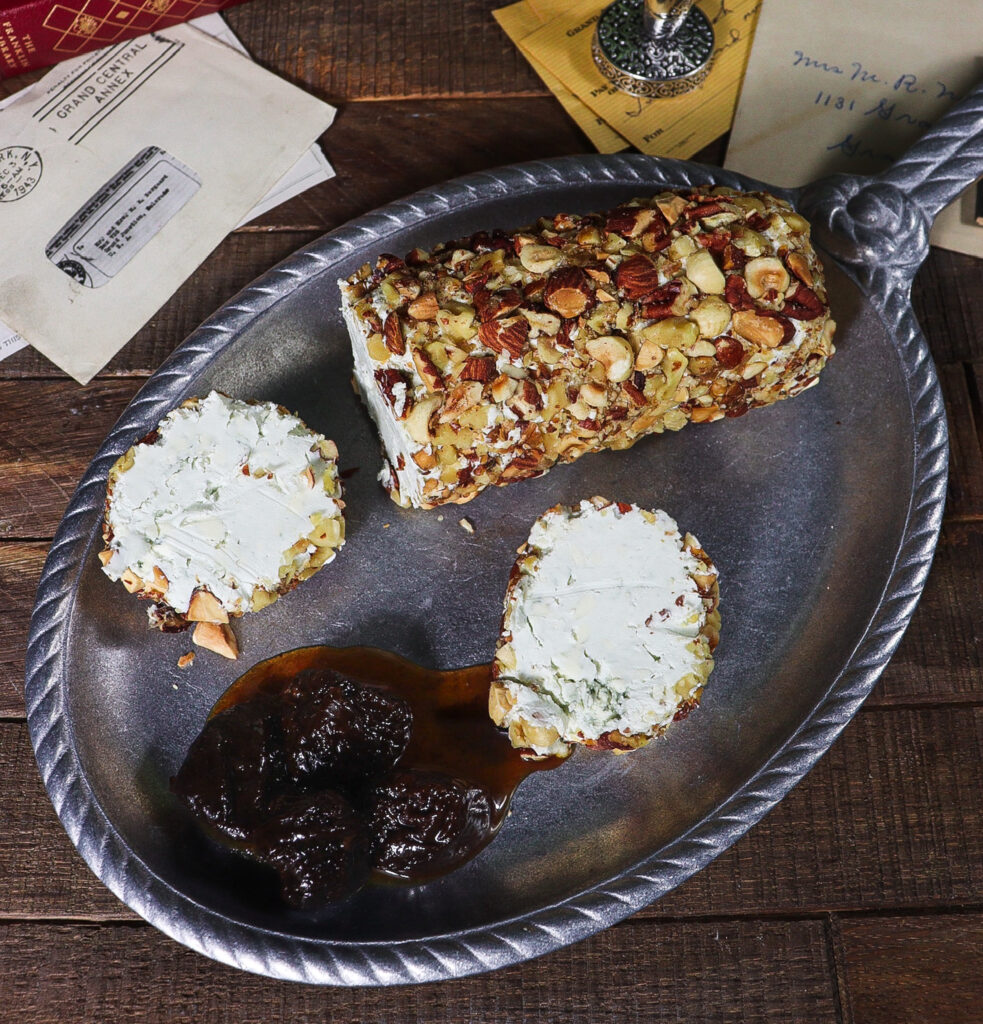 blue cheese log, prunes in port recipe