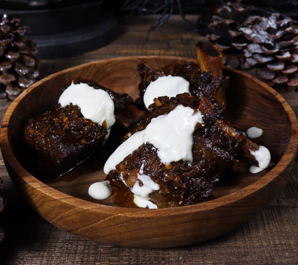 lord of the rings recipes, balsamic bourbon short ribs, orc food