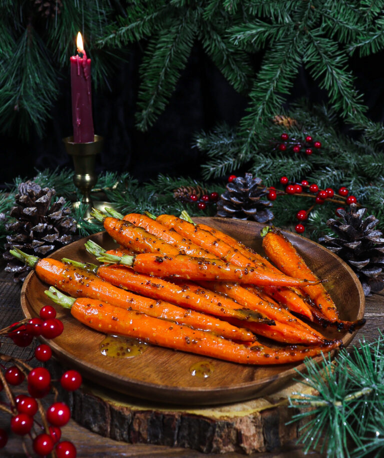 Maple Mustard Roasted Carrots