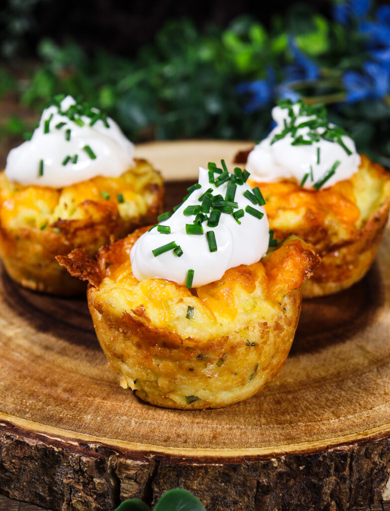 cheesy mashed potato puffs, alice in wonderland party menu