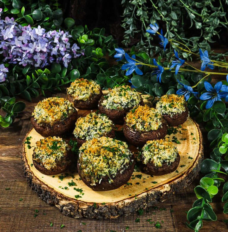 Bacon and Spinach Stuffed Mushrooms