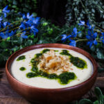 roasted cauliflower leek soup, alice in wonderland recipe