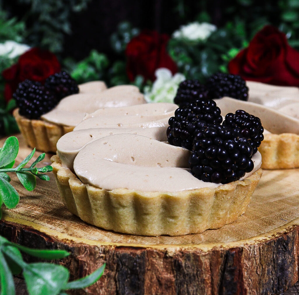 blackberry earl grey tarts, queen of hearts jam tarts