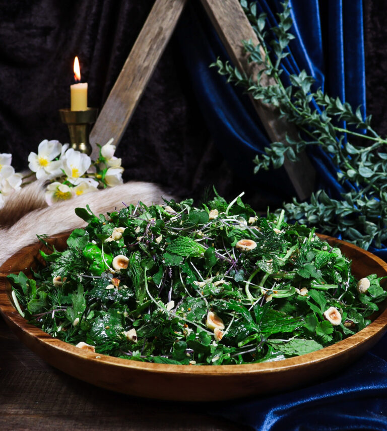 Fresh Herb Salad with Hazelnut Vinaigrette