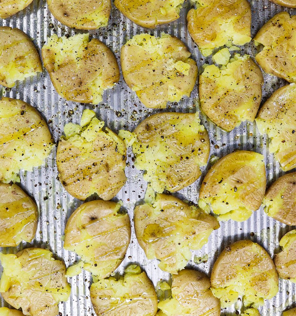 crispy smashed potatoes