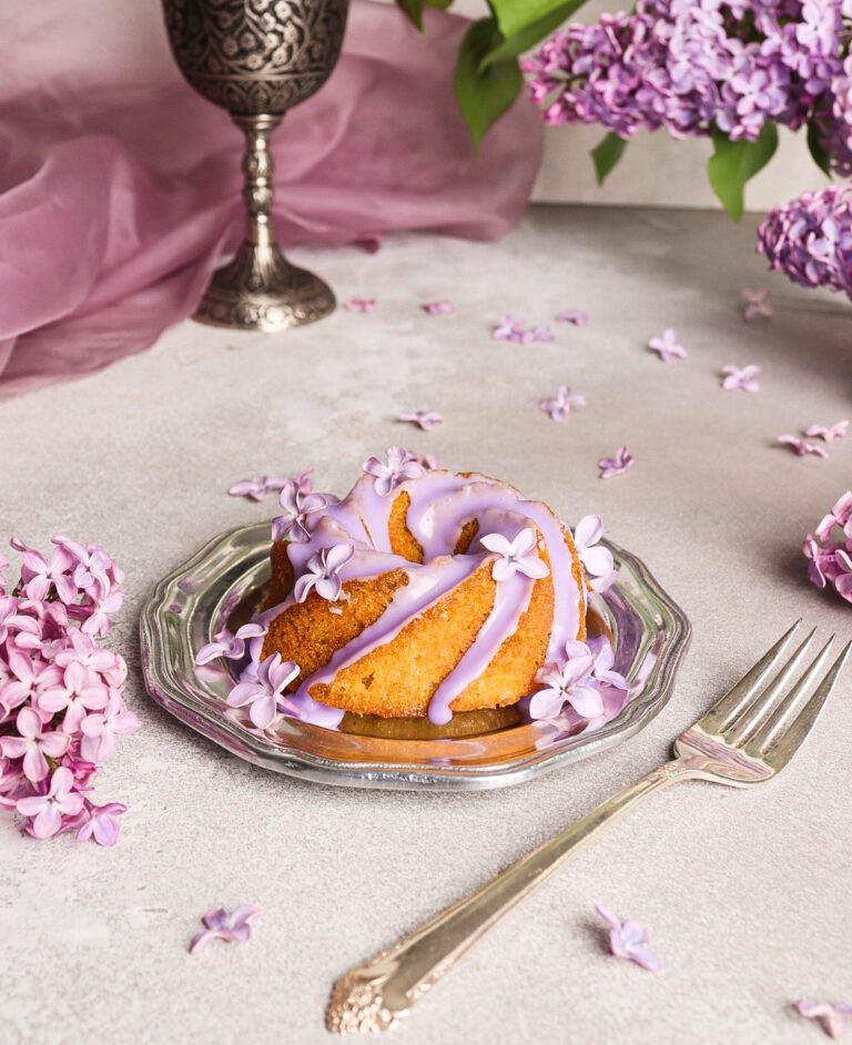 Lilac Bundt Cakes