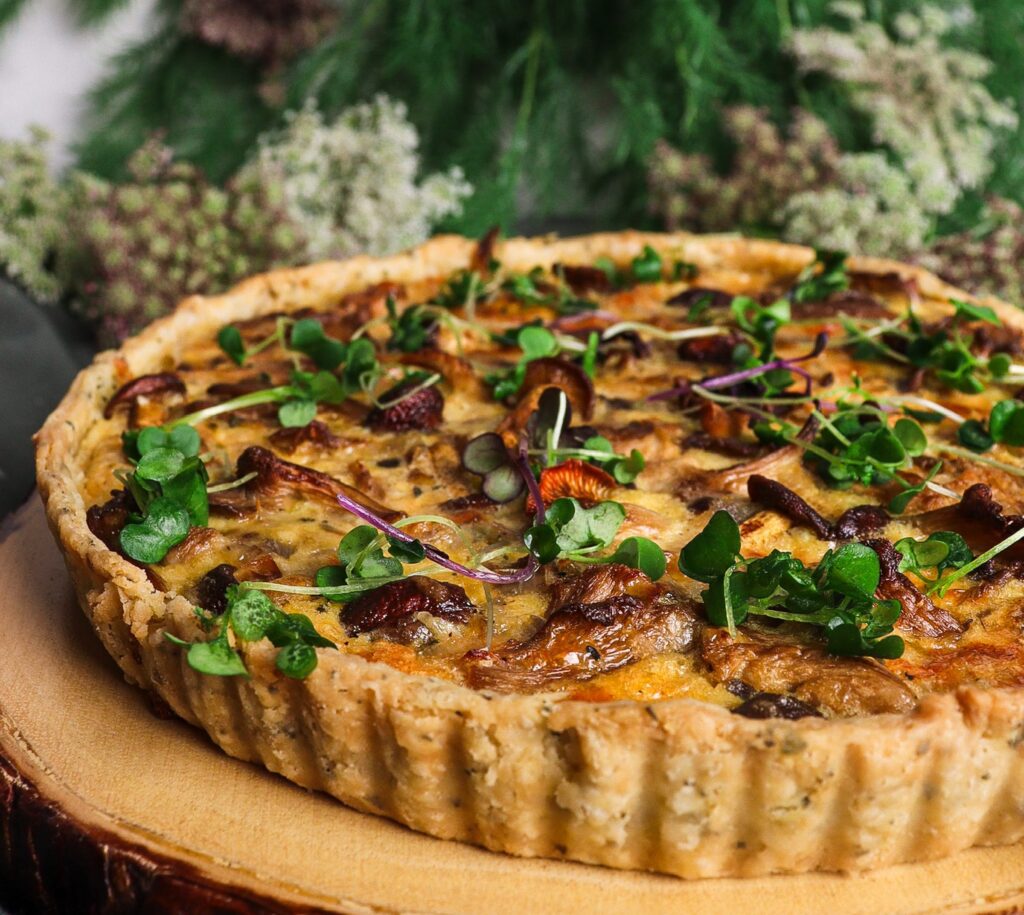 wild mushroom tart, medieval recipe