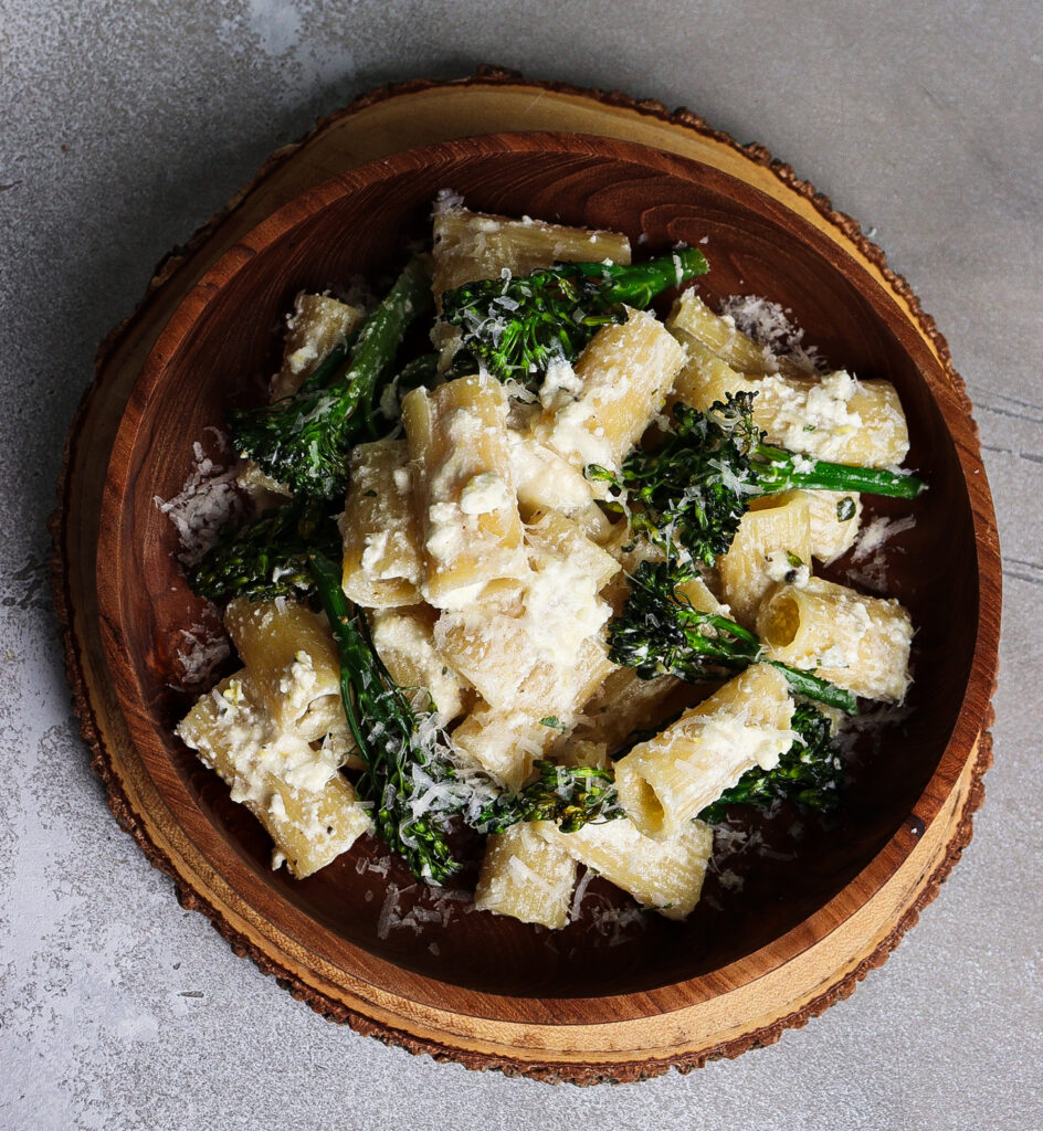 lemon ricotta pasta with broccolini, cheese ricotta pasta, spring pasta recipes