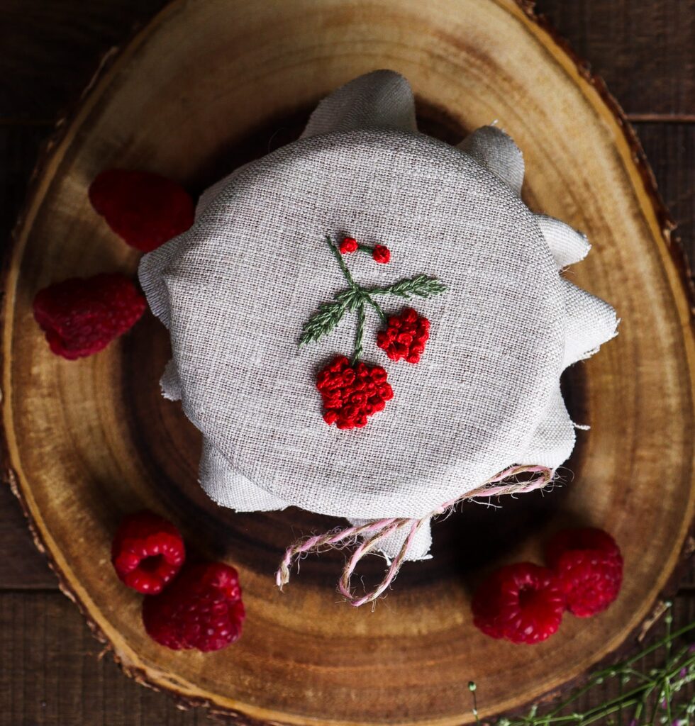 raspberry lavender jelly, hobbit pantry, cottagecore jam