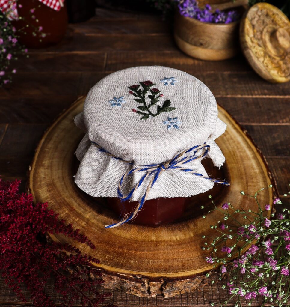 canned rhubarb jam
