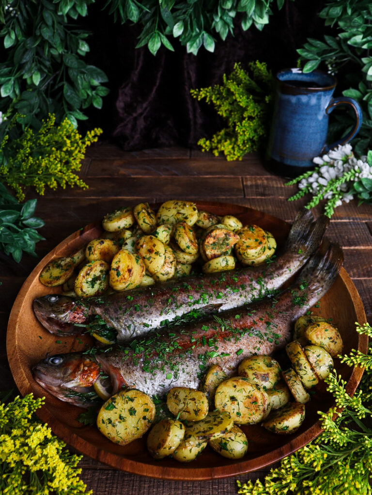 Herb Baked Trout with New Potatoes