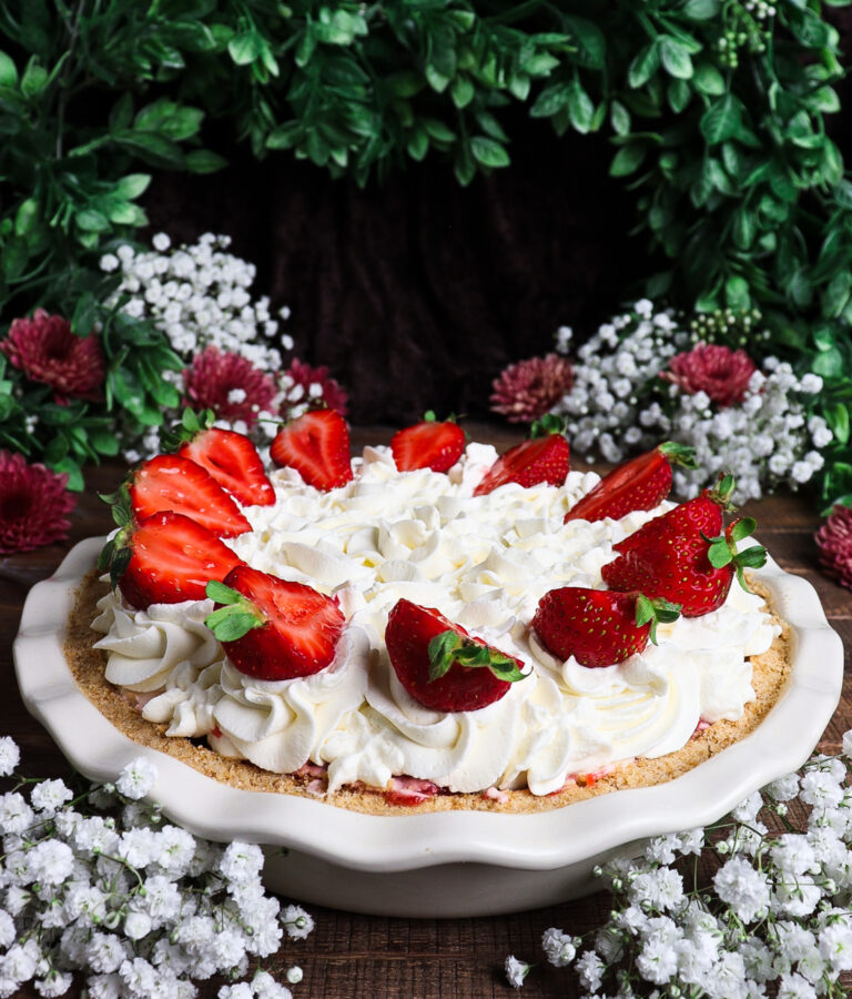 Strawberries and Cream Pie