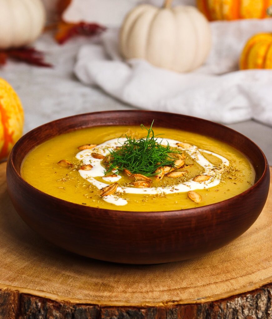 butternut squash soup with apples, fall squash soup, elven food recipes