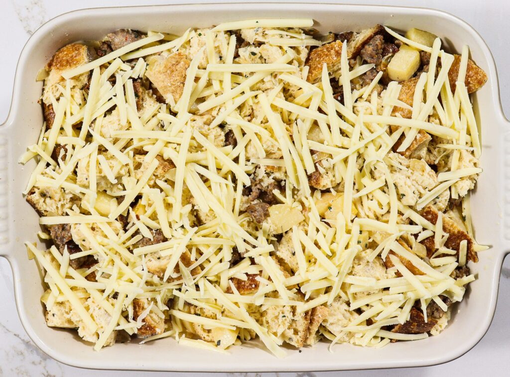 sausage apple bread pudding, sausage apple and sage stuffing