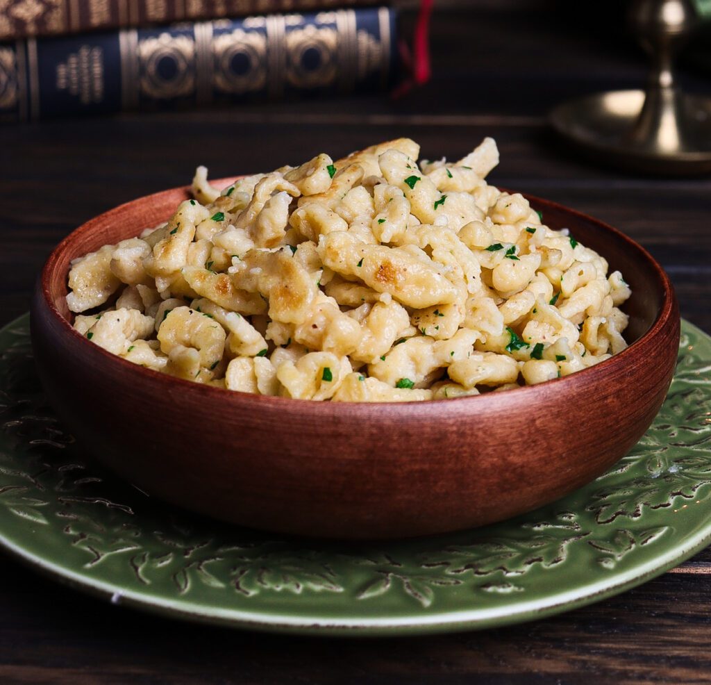 buttered spaetzle, fried spaetzle, frankenstein recipes