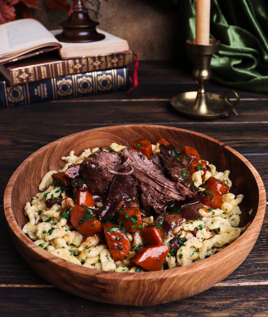 wine braised beef with bacon, frankenstein recipes