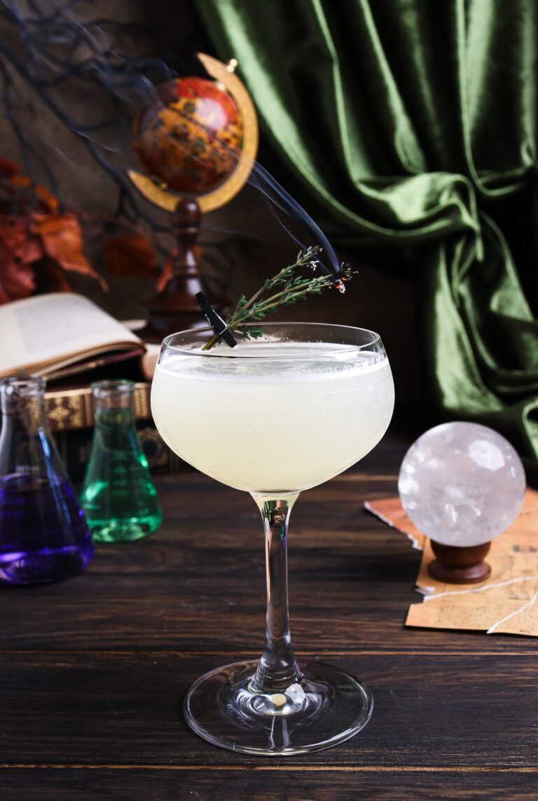 elixir of life cocktail, smoke and honey cocktail, frankenstein cocktail