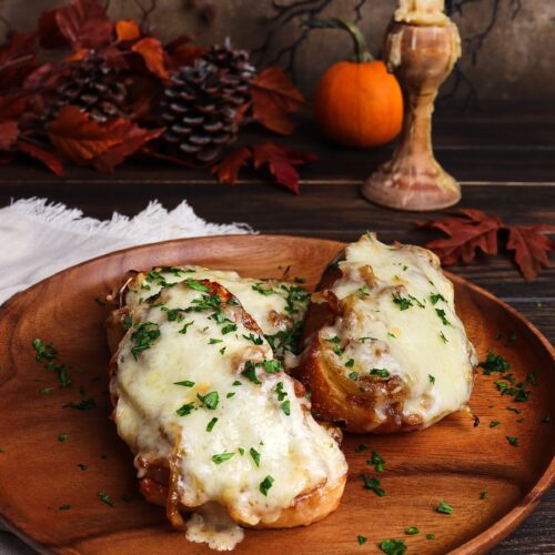 caramelized onion cheese toast, frankenstein recipes