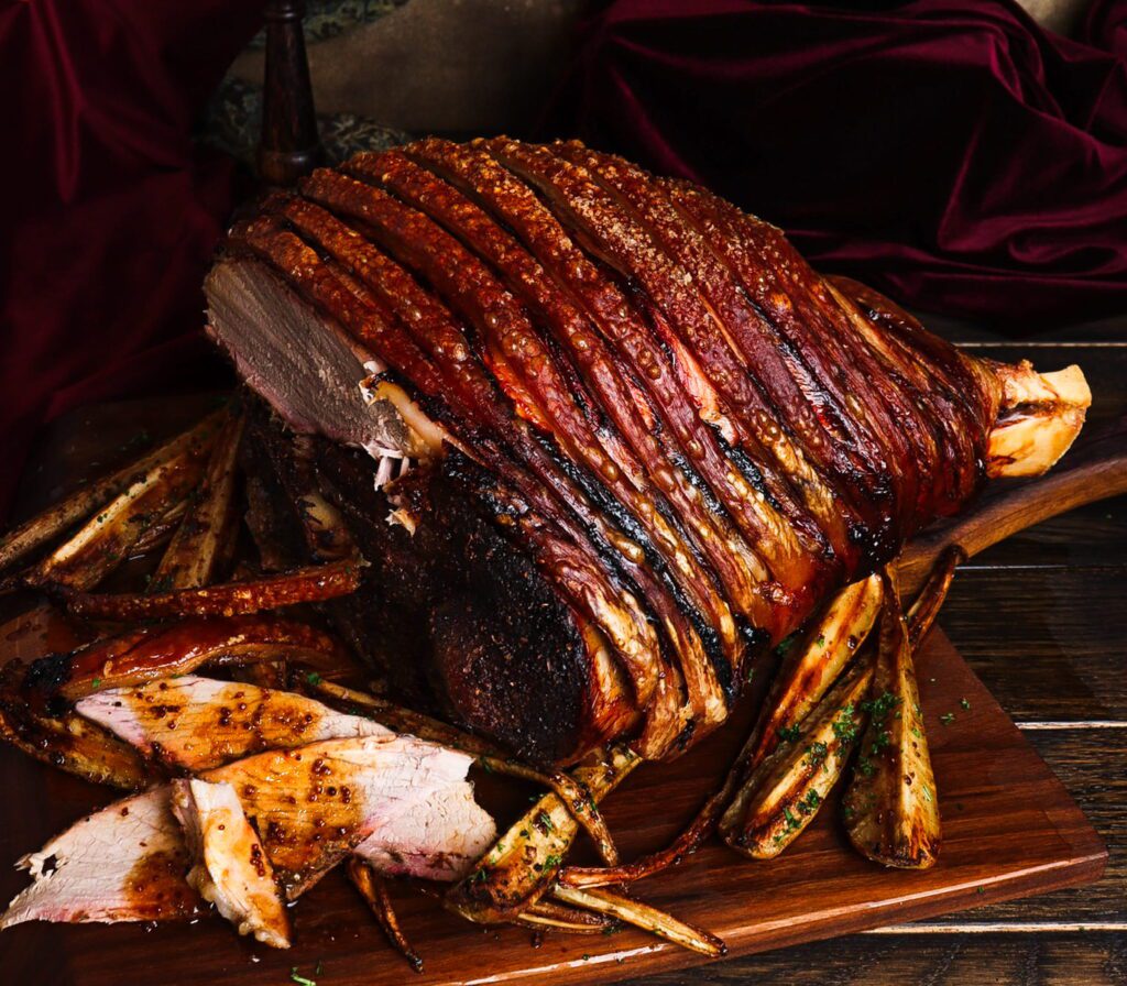 spiced whole roast leg of pork, world of warcraft recipes, fantasy recipes