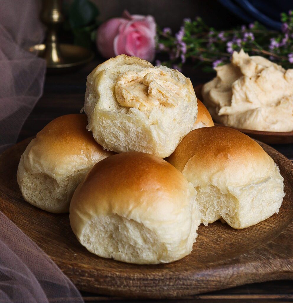 brown butter rolls, whipped brown butter recipe, literary recipe