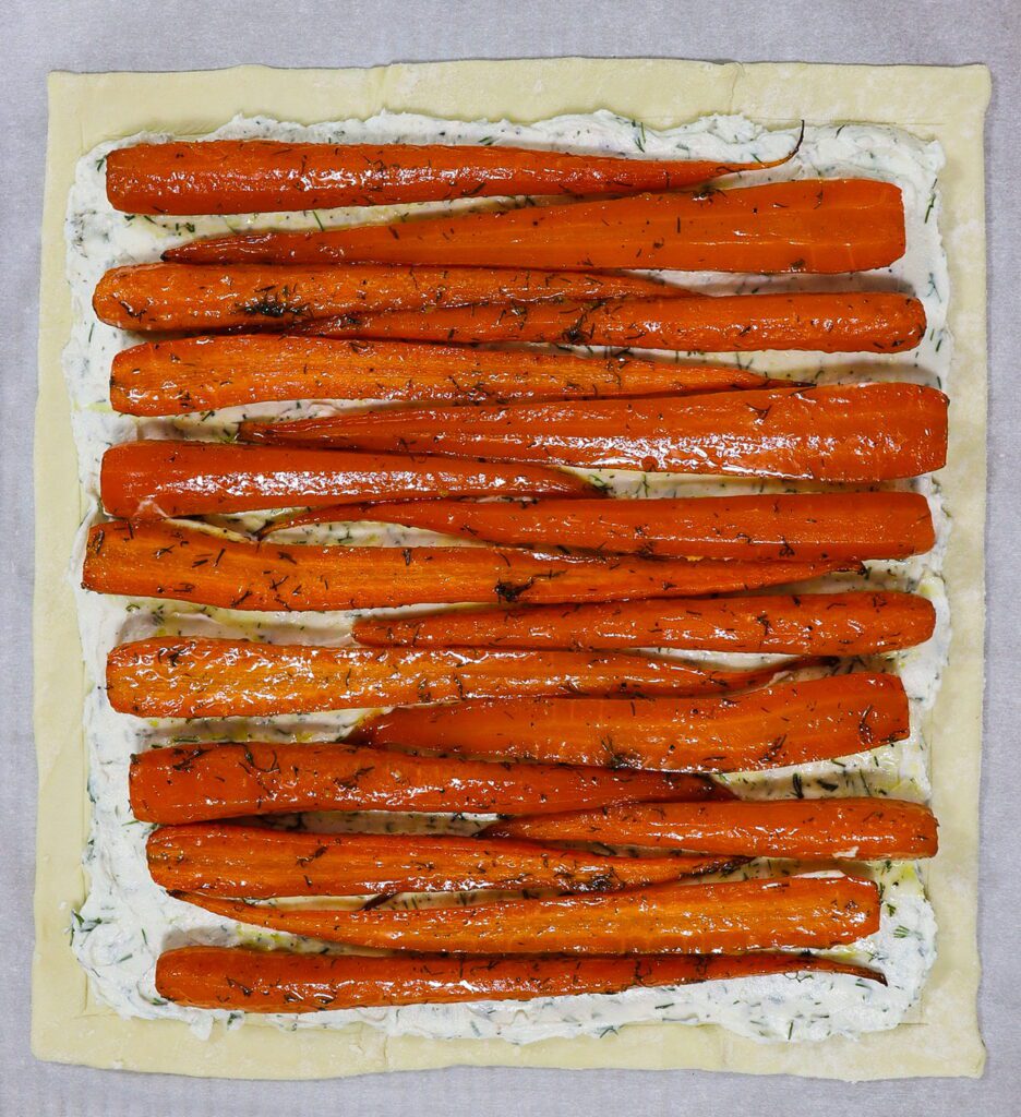 carrot goat cheese tart, carrot tart, princess bride recipes