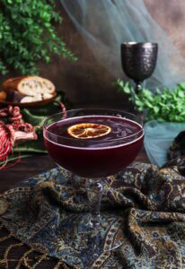 iocane powder cocktail, princess bride recipes, orange pomegranate campari spritz