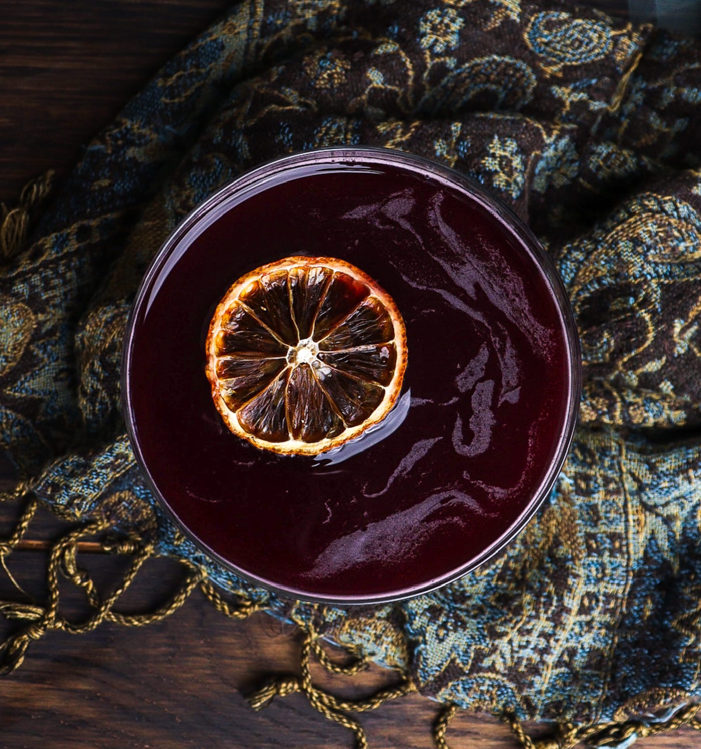 orange pomegranate campari spritz, campari lambrusco cocktail